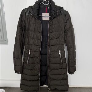 Moncler Dark Green Long Puffer Jacket